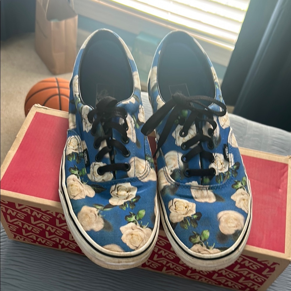 Vans Blue and White Sneakers Classic Design